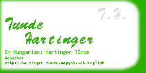 tunde hartinger business card